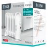 Oil radiator, 800W, 230VAC, 130x320x380mm, white, 7 ribs, TSA8035, TEESA - 3