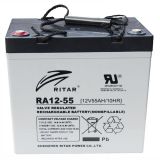 Sealed Lead Acid Battery, 12V, 55Ah, EV12-55, RITAR