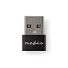 USB адаптер, USB-USB Type-C, черен, USB 2.0, NEDIS - 6