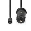 Автомобилно зарядно за телефон с Micro USB кабел, 12W, черно, NEDIS - 3