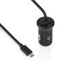 Автомобилно зарядно за телефон с Micro USB кабел, 12W, черно, NEDIS - 1