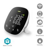 Wi-Fi Air Quality Detector, Carbon Monoxide, Temperature, Humidity, Smart, WIFISA20CBK, Nedis