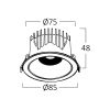 LED moon, for installation, 10W, round, 230VAC, 1150lm, 3in1 colors, BD37-00180 - 5