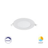 LED panel, 6W, 230VAC, 470lm, 3in1 colors, IP40, 128x26mm, dimmable, BP01-90680, round