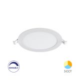 LED panel, 12W, 230VAC, 1120lm, 3in1 colors, IP40, 170x26mm, dimmable, BP01-91280, round