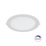 LED panel, recessed, 18W, round, 230VAC, 1800lm, 6500K, cool white, 205mm, dimmable, BP01-91830