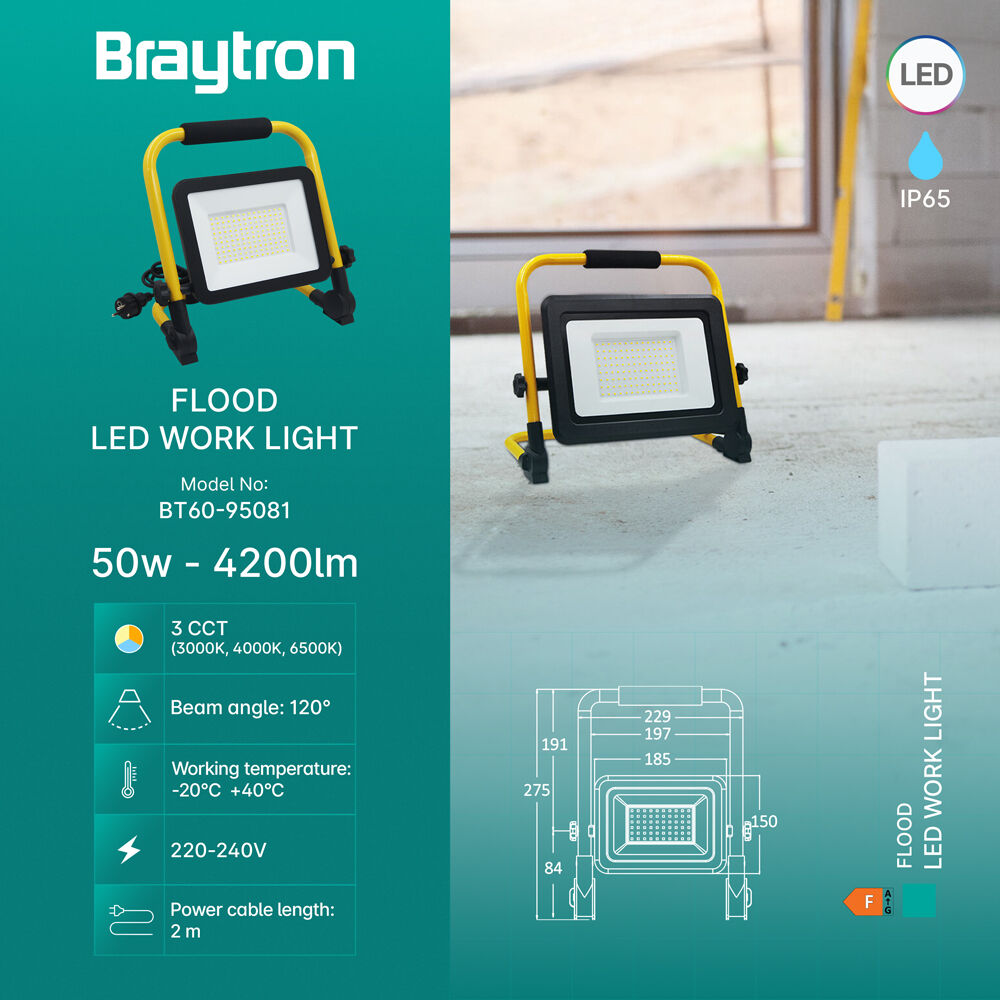 LED работна лампа 50w BT60-95081 Braytron