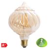 LED лампа FILAMENT LM125, 4W, Е27, 220VAC, 240lm, 2200K, топло бяла, amber, BB59-00420 - 1 - Викиват LED лампа FILAMENT LM125, 4W, Е27, 220VAC, 240lm, 2200K, топло бяла, amber, BB59-00420 - 1