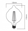 LED лампа FILAMENT LM125, 4W, Е27, 220VAC, 240lm, 2200K, топло бяла, amber, BB59-00420 - 2 - Викиват LED лампа FILAMENT LM125, 4W, Е27, 220VAC, 240lm, 2200K, топло бяла, amber, BB59-00420 - 2