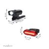 LED lights, for bicycle, front (headlight), rear (stop), 400/4.5lm, LBICYCLER10BK, NEDIS - 6