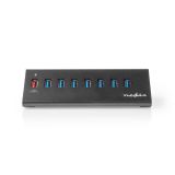 USB hub 8 ports, UHUBUP3810BK, black, USB3.0