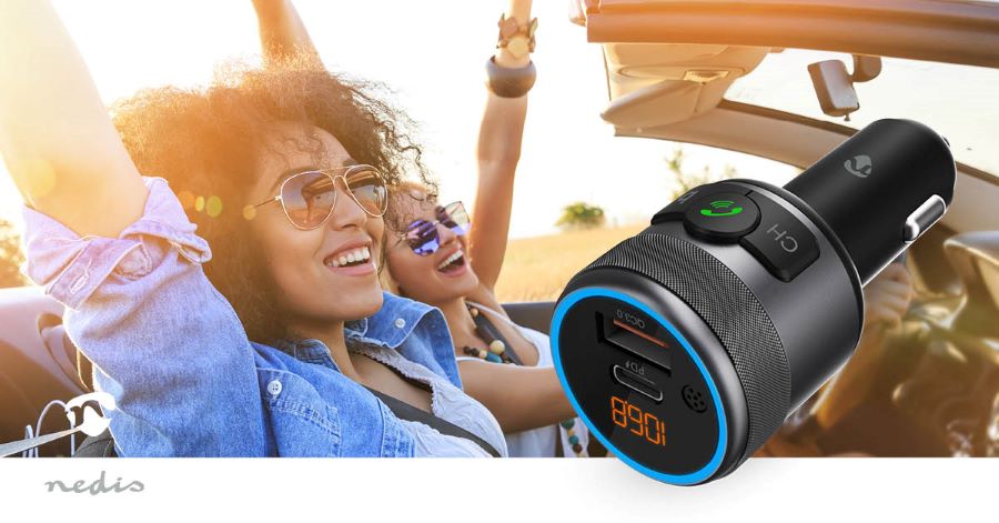 MP3-FM трансмитер за автомобил, USB, Bluetooth, CATR2024BK, NEDIS