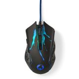 Gaming optical mouse, 6 buttons, GMWD210BK, 1200~3600 dpi