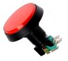 Button switch, ON - (ON), 250VAC, ф24, 16A, SPDT, red, PBS-36R
