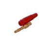 Banana plug, 4mm, red, CX-07, gold-plated
