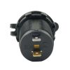 Car cigarette lighter socket, with cap, straight, 12VDC, DS1011 - 3