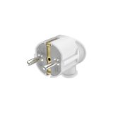 Mains plug (type F, schuko), 16А, 230VAC, 90°, white, BY74-00003