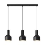 LED Pendant Light 3xE27, 230VAC, 1.2m, black, BV05-00011