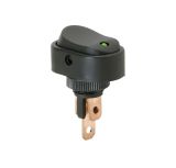 Rocker превключвател, 2 позиции, OFF-ON, 20A/12VDC, отвор ф12mm, 3 пина, ASW-20D зелен