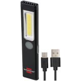LED COB Flashlight, 200lm, rechargeable battery, USB-C, black, Brennenstuhl, 1175590100