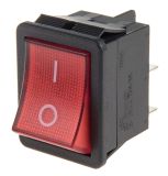 Rocker превключвател, 2 позиции, OFF-ON, 30A/250VAC, отвор 20х30mm, 4 извода, KCD2/30A
