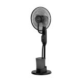 Стаен вентилатор със стойка, 75W, 230VAC, 3 степени, черен, овлажнител, TSA8067, TEESA