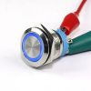 Button switch GQ19F1-10EM/S, Ф19mm, 4pins, 250V, LED - 2