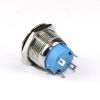 Button switch GQ19F1-10EM/S, Ф19mm, 4pins, 250V, LED - 3