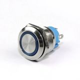 Button switch GQ19F1-10EM/S, Ф19, 3A, 250VAC, LED