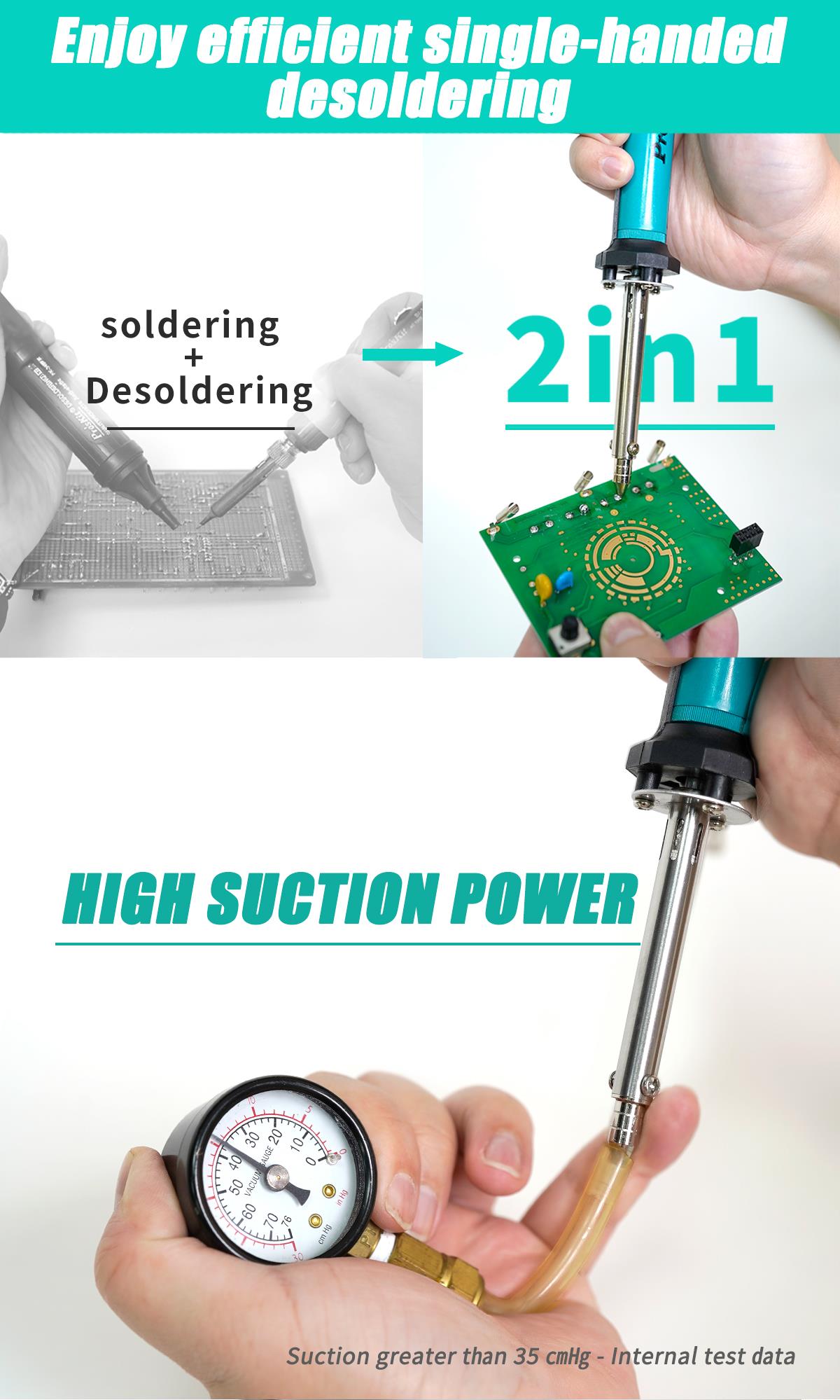 Soldering and desoldering pump SI-211B, 40W, 220V, PRO'S KIT