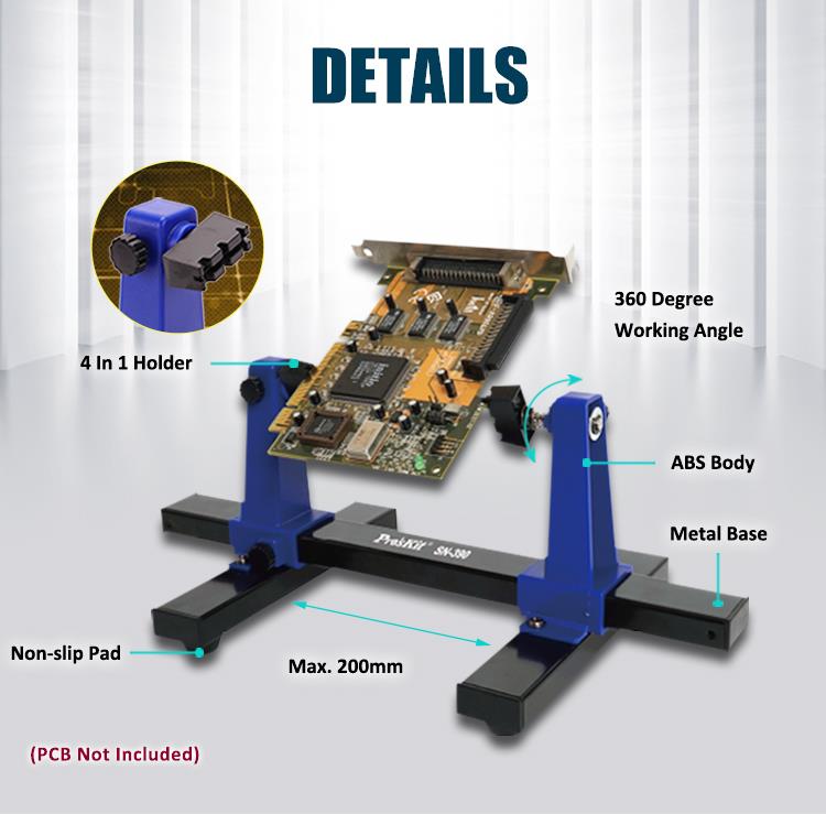 Stand third hand, adjustable, 0~200mm, 360°, SN-390, PRO'S KIT
