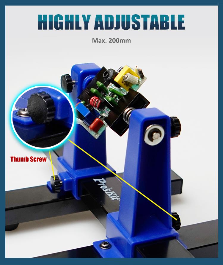 Stand third hand, adjustable, 0~200mm, 360°, SN-390, PRO'S KIT