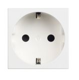 Електрически контакт, 16A, 250VAC, единичен, бял, за вграждане, шуко, RW4141P