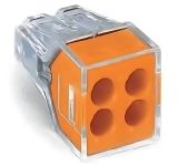 Non-threaded terminal, 400V, 24A, 1.5~2.5mm2, orange, WAGO 773-104