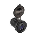 Car charger socket, 12~24VDC, USB+USB-C, LED, PY-CHR0006, PEIYING