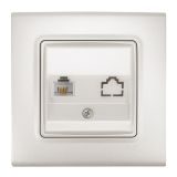 Розетка за телефон RJ11 (4p4c), 1 гнездо, перла, от серия Linnera life на Viko by Panasonic, 90403013-BG