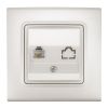Розетка за компютър, 1 гнездо, перла, Linnera life, Viko, 90403032-BG