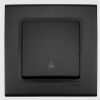 Electric switch, doorbell, black, Linnera life, Viko, 90404006-BG