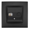 Telephone wall socket, single, black, Linnera life, Viko, 90404013-BG