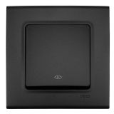 Electric switch, intermediate, for built-in, 10A, black, Linnera life, Viko by Panasonic, 90404031-BG