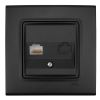 Data socket, single, Cat5e, black, Linnera life, Viko, 90404032-BG