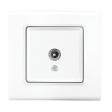 TV socket, single, for built-in, white, Linnera S, Viko by Panasonic, 91400010