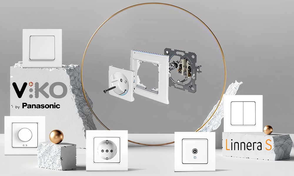 VIKO by Panasonic, ключ за осветление и контакт Linnera S, серия контакти и ключове Linnera S