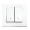 Two-way switch, double, white, Linnera S, Viko, 91400017