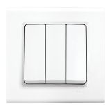 Switch one-way triple, for built-in, white, Linnera S, Viko by Panasonic, 91400068