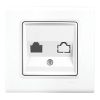 Data socket (without Jack), white, Linnera S, Viko, 91400081