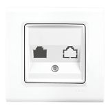 Data socket, without jack, for built-in, white, Linnera S, Viko by Panasonic, 91400081