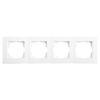 4-gang cover frame, white, Linnera S, Viko, 91480004