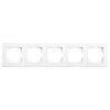 5-gang cover frame, white, Linnera S, Viko, 91480005