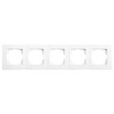 5-gang cover frame, white, Linnera S, Viko, Panasonic 91480005